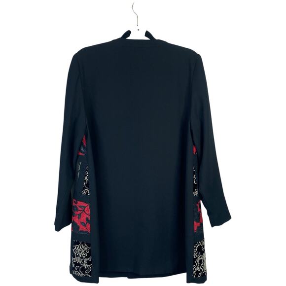 Vintage DIANE FREIS Patchwork Collage Black Jacket Size Large Blazer Art to Wear - Picture 2 of 5